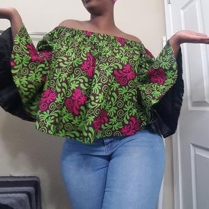 Off the shoulder top-African print